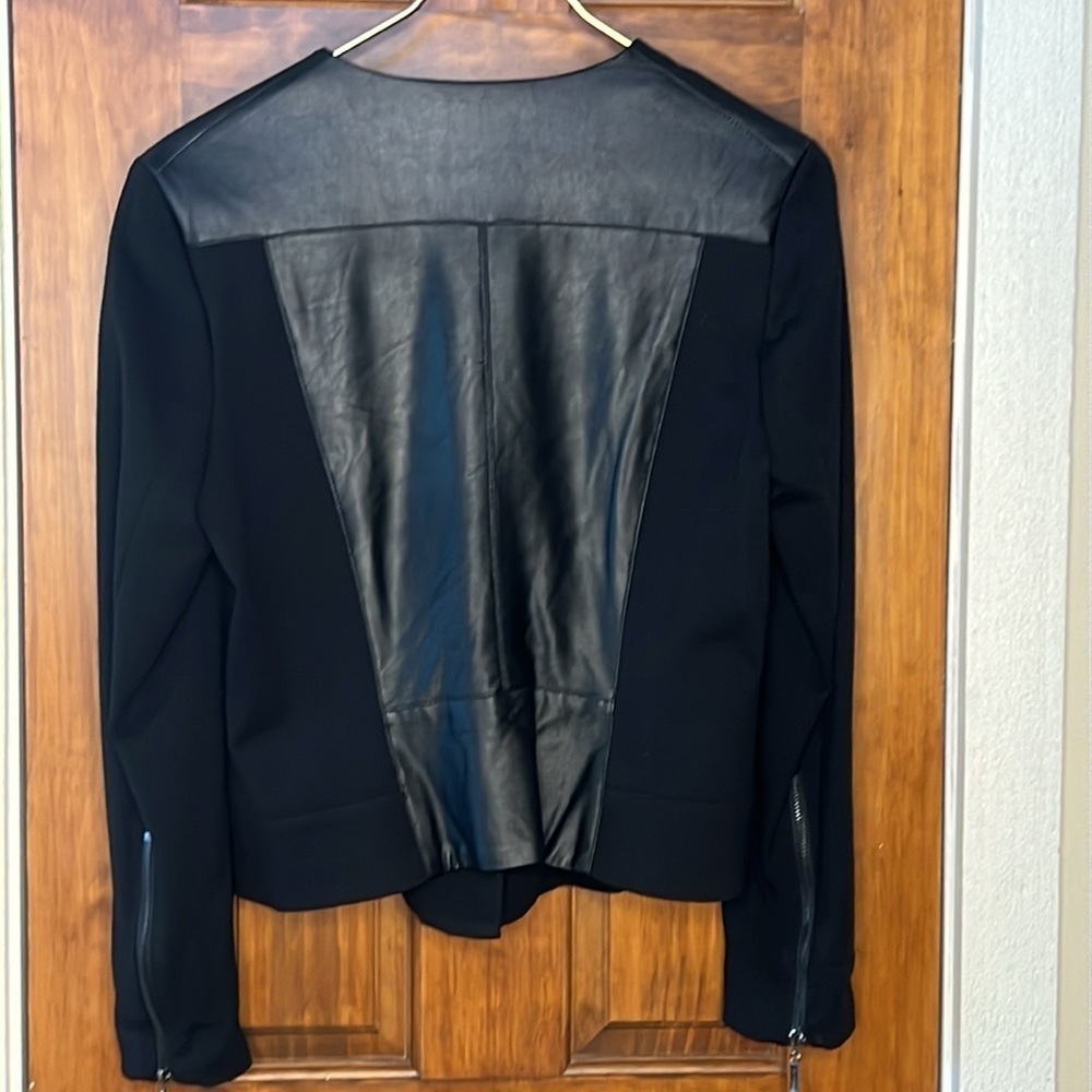 VINTAGE Peter Nygård | Black Faux Leather Moto Jacket | PS - Picture 2 of 7